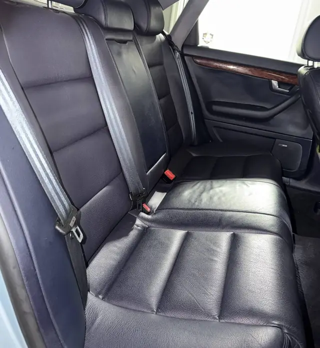Rear leather seats after an interior detail